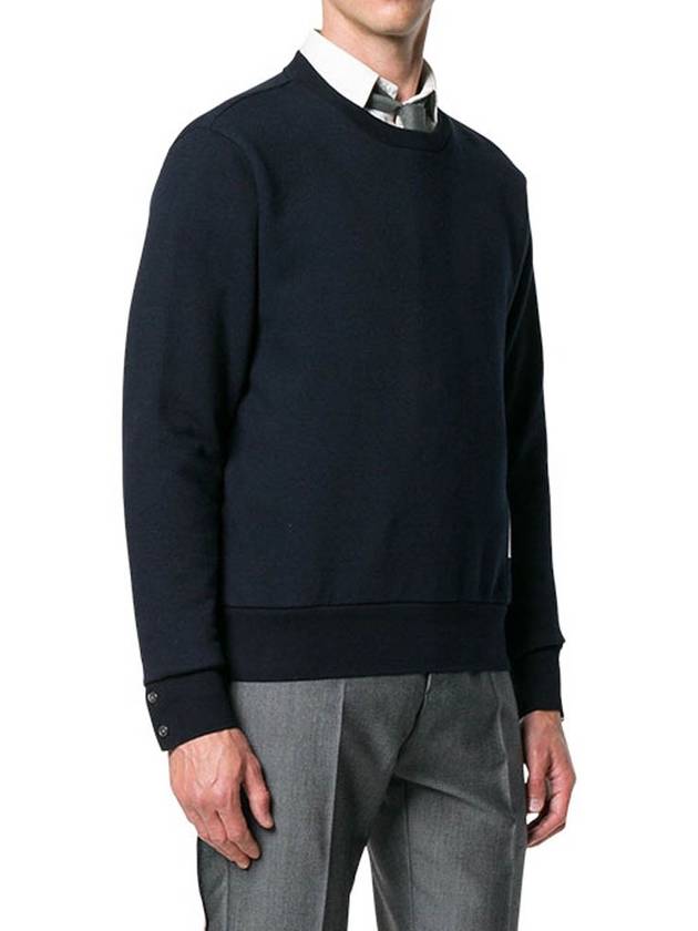 Center Back Stripe Crewneck Sweatshirt Navy - THOM BROWNE - BALAAN 6