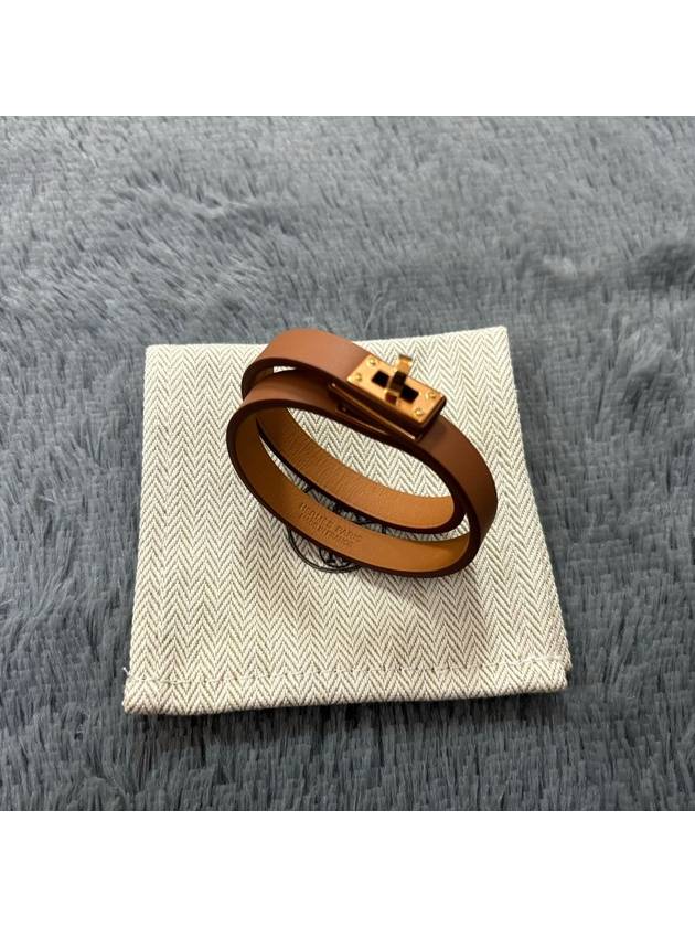 Kelly Double Tour Bracelet Brown - HERMES - BALAAN 2