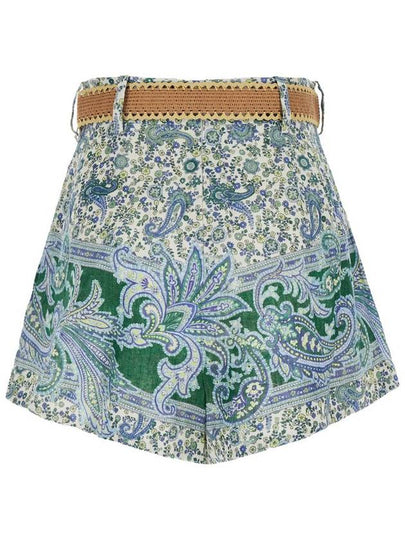 Multicolor Shorts With Floral Print In Linen Woman - ZIMMERMANN - BALAAN 2