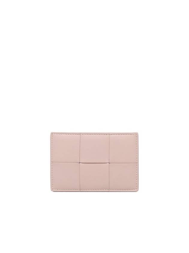 Intrecciato Lambskin Calfskin Card Wallet Pink - BOTTEGA VENETA - BALAAN 5