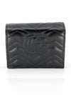 Gold Hardware GG Marmont Chain Half Wallet Black - GUCCI - BALAAN 4