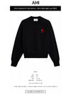 Men's Heart Logo Cotton Sweatshirt Black - AMI - BALAAN 3