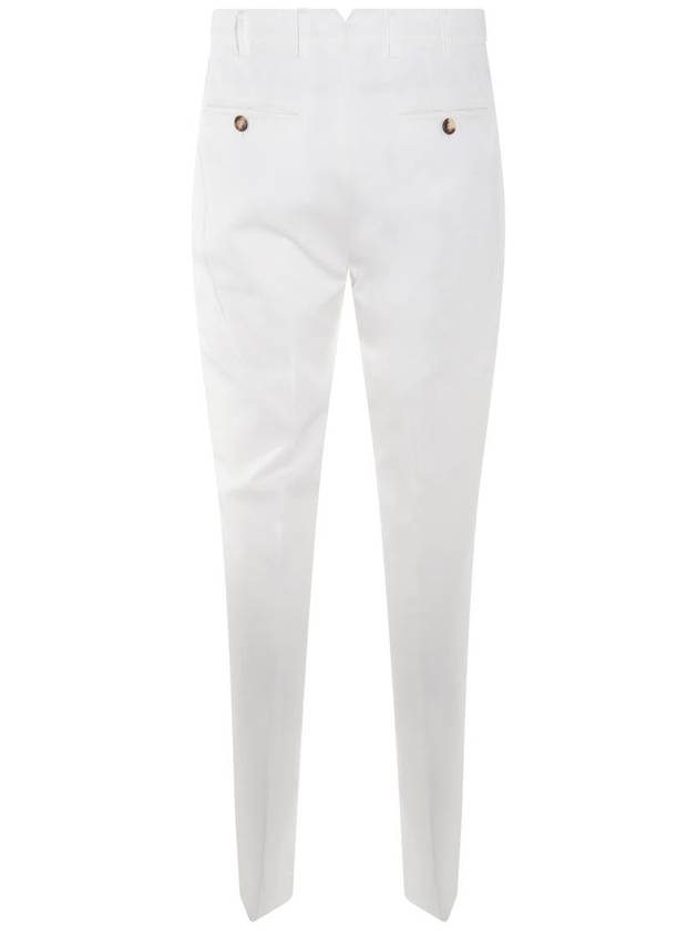 Cotton Chino Straight Pants White - BRUNELLO CUCINELLI - BALAAN 4