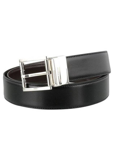 Men's Free Cutting Double-Sided Belt Black Brown - BALLY - BALAAN 1