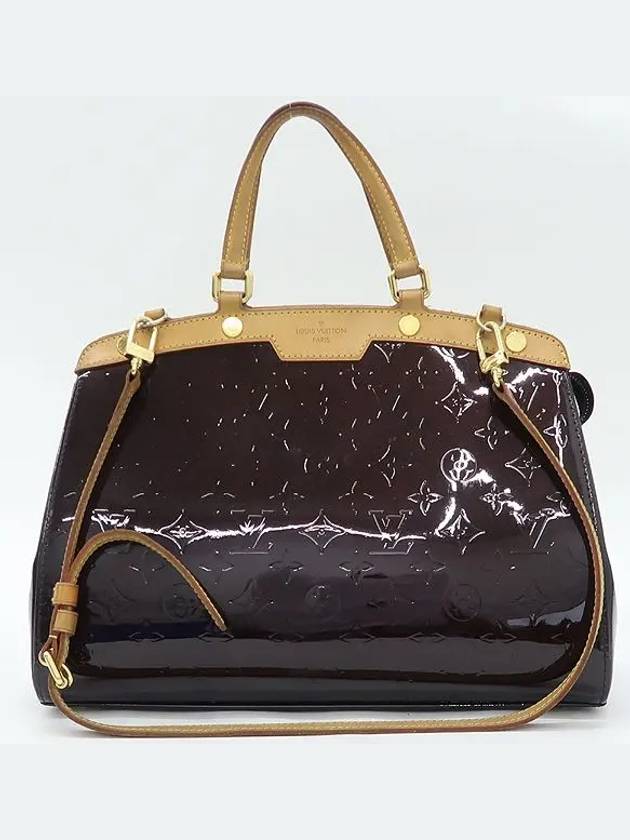 M91619 Monogram Vernis Amarante Brea MM Tote Bag Shoulder Strap 2WAY - LOUIS VUITTON - BALAAN 2