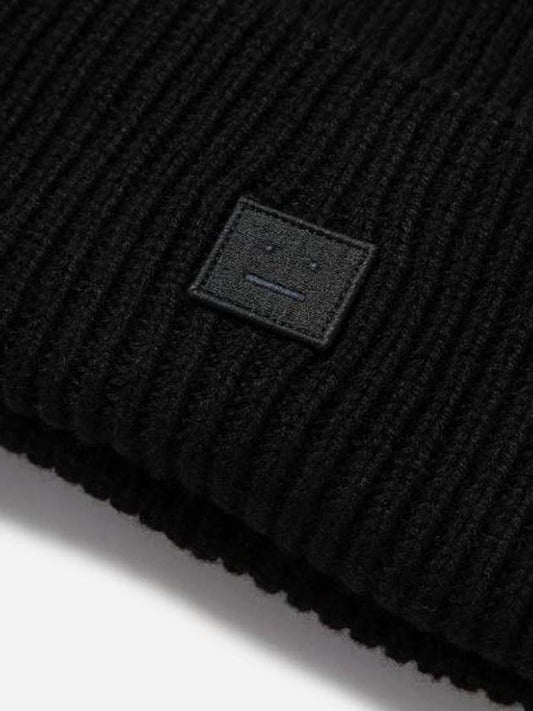 Small Face Patch Beanie Black - ACNE STUDIOS - BALAAN 2