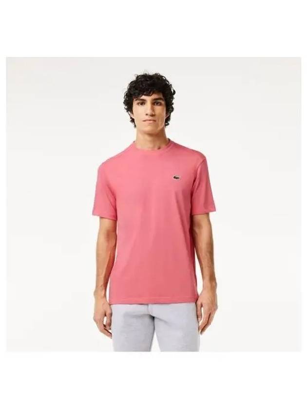 Basic short sleeve unisex t shirt deep pink - LACOSTE - BALAAN 1