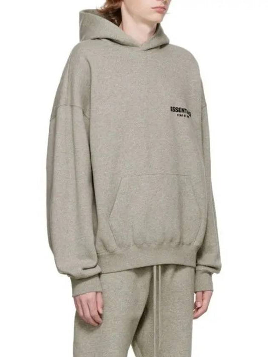 Essential Cotton Blend Kangaroo Pocket Rubberized Logo Patch Hoodie - FEAR OF GOD ESSENTIALS - BALAAN 2