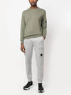 Lens Wappen Fleece Jogger Pants Gray Melange - CP COMPANY - BALAAN 6