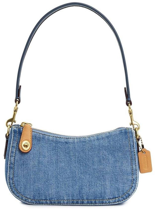 Swinger 20 Women s Denim Shoulder Bag CR553 B4 INDIGO - COACH - BALAAN 1