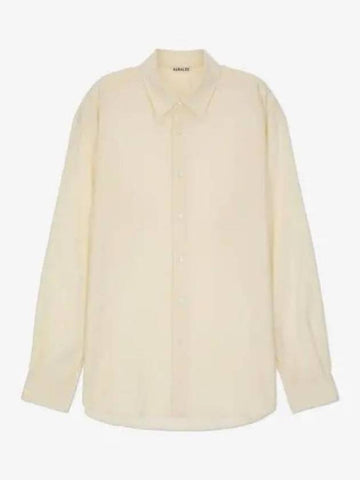 Long Sleeve Shirt A24SS02KV Ivory - AURALEE - BALAAN 1