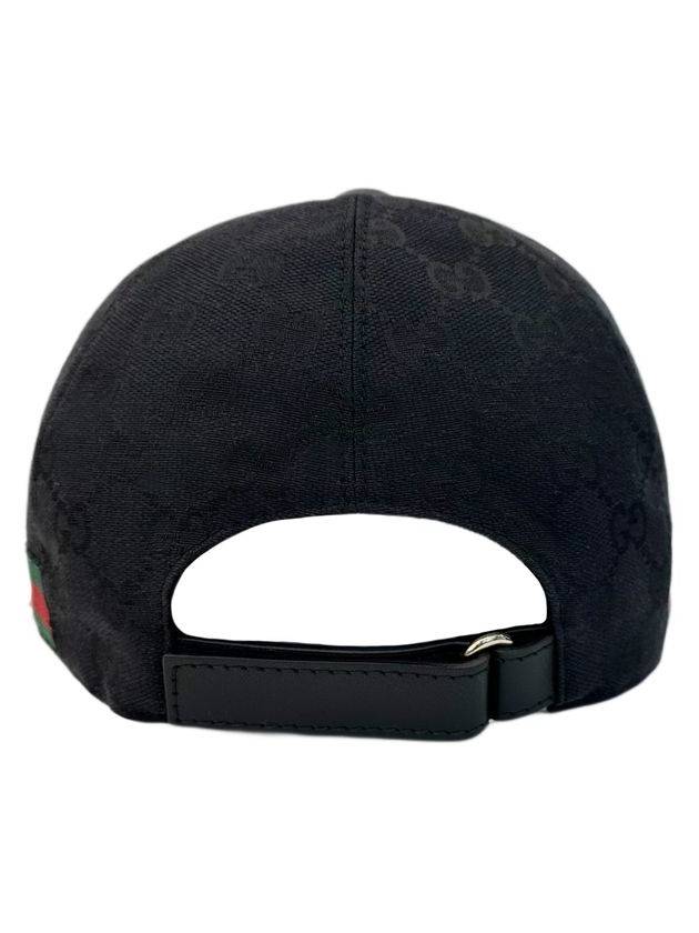 Original GG Web Supreme Canvas Baseball Ball Cap Black - GUCCI - BALAAN 4