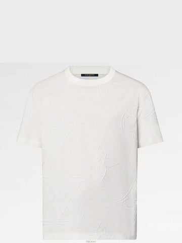 1AFYDE Monogram Embroidered Cotton T Shirt - LOUIS VUITTON - BALAAN 1