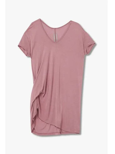 WOMEN Pinch Stretch T Shirt Indian Pink - RICK OWENS - BALAAN 1