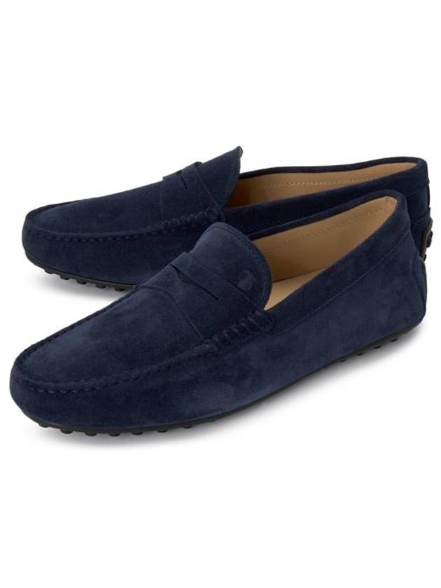 Men's City Gomino Suede Driving Shoes Navy - TOD'S - BALAAN 2