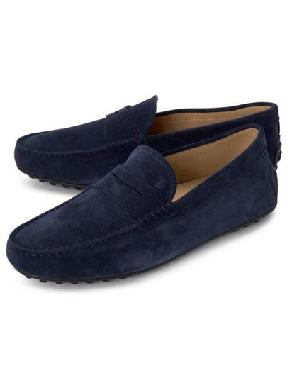 Men's City Gomino Suede Driving Shoes Navy - TOD'S - BALAAN 2