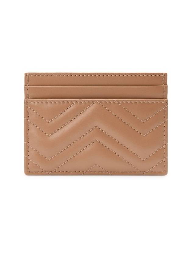 GG Marmont Matelasse 2-Tier Card Wallet Rose Beige - GUCCI - BALAAN 5