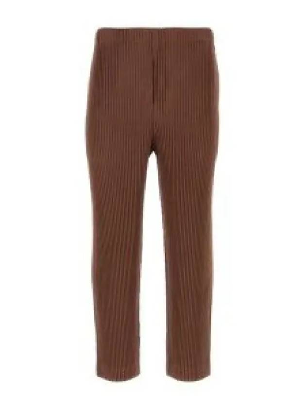 Pleated Straight Pants Brown - ISSEY MIYAKE - BALAAN 2