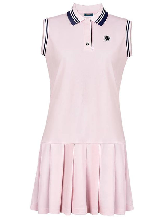 WOMEN SLEEVELESS ONE-PIECE LIGHT PINK - MEASPHERA - BALAAN 1