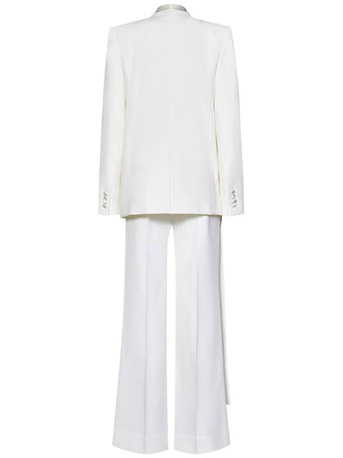 White Jacket With Shawl Collar In Fabric Woman - VICTORIA BECKHAM - BALAAN 1