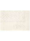 FF Organic Silk Wool Muffler Ivory - FENDI - BALAAN 4