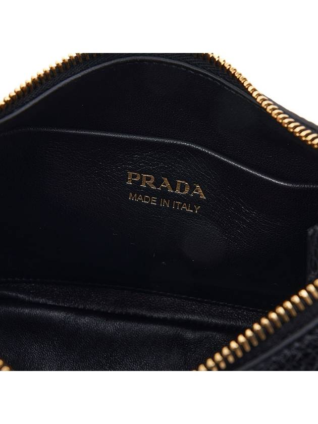 Vitello Dino Leather Shoulder Bag Black - PRADA - BALAAN 10