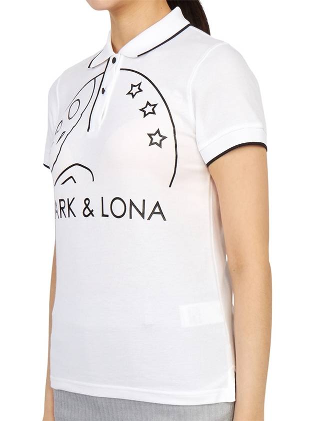 Golf New Skull Selen MLW 3A AP01 WHITE Women s Collar Short Sleeve T Shirt Regular Fit - MARK & LONA - BALAAN 3