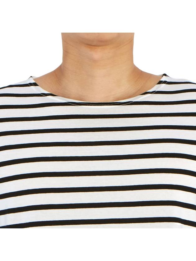 Minquiers Modern Stripe Long Sleeve T-Shirt Neige Noir - SAINT JAMES - BALAAN 9