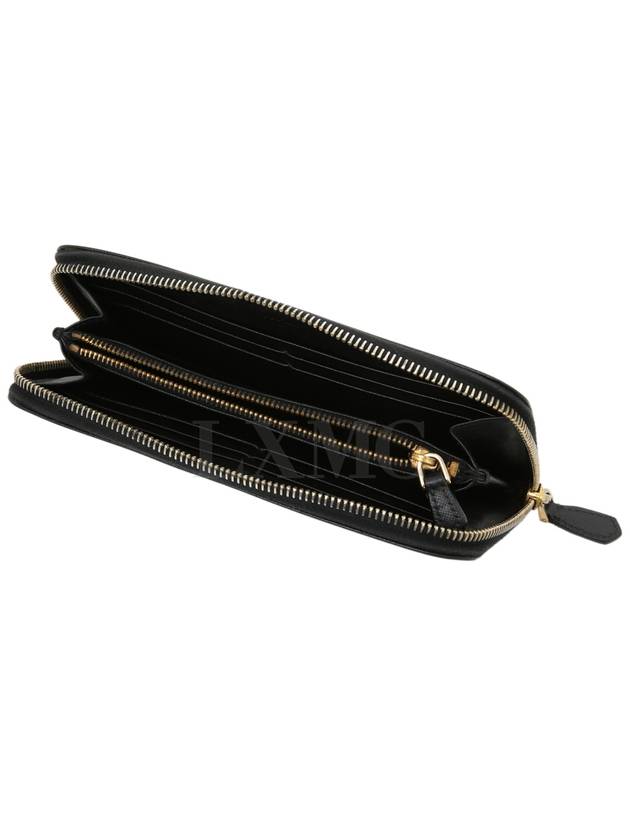 Black Saffiano Zipper Long Wallet Women s 1M0506 - PRADA - BALAAN 8