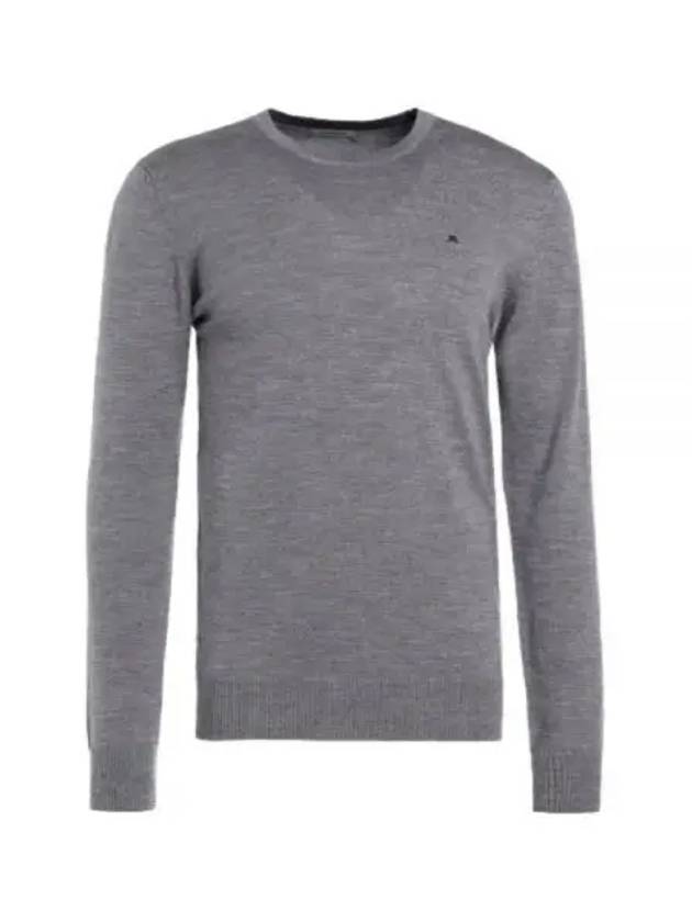 Lyle Merino Crewneck Wool Sweater Grey Melange - J.LINDEBERG - BALAAN 2