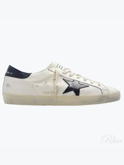 Superstar Beige Night Blue Heel Tab Sneakers - GOLDEN GOOSE - BALAAN 2