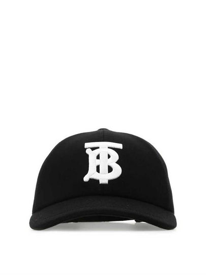 Monogram Motif Cotton Jersey Ball Cap Black - BURBERRY - BALAAN 2