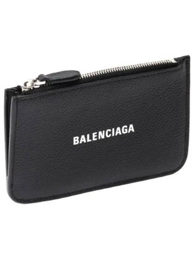 Cash Coin Card Holder Grain Calf Wallet - BALENCIAGA - BALAAN 1