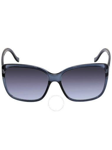 Calvin Klein Blue Gradient Oversized Ladies Sunglasses CK20518S 410 60 - CALVIN KLEIN - BALAAN 1