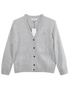 Baby Fox Patch Boxy Cardigan Light Grey Melange - MAISON KITSUNE - BALAAN 2