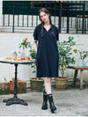 MET summer knit collar dress navy - METAPHER - BALAAN 1