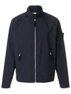 Logo Soft Shell Zip-Up Jacket Navy - STONE ISLAND - BALAAN 2