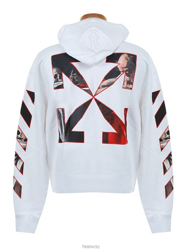 Men's Caravaggio Arrow Brushed Hoodie White - OFF WHITE - BALAAN 3