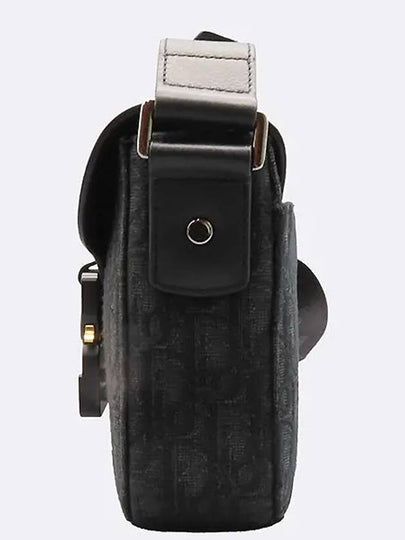 1ADPO049YKS Black Oblique Saddle Small Flap Messenger Cross Bag - DIOR - BALAAN 2