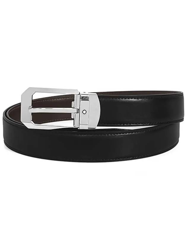 Classic Reversible Leather Belt Brown Black - MONTBLANC - BALAAN 5