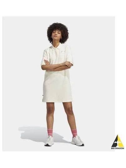 Classic Logo Polo Short Dress Cream White - ADIDAS - BALAAN 2