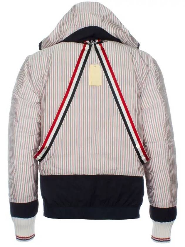 Poly Twill Down Filled 4-Bar Ski Padding Navy - THOM BROWNE - BALAAN 10