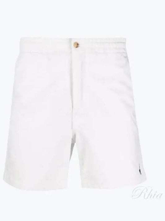 Men's Embroidered Pony Prepster Shorts White - POLO RALPH LAUREN - BALAAN 2