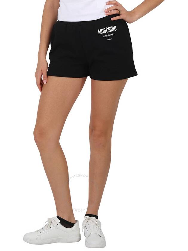 Moschino Ladies Fantasy Print Black Cotton Shorts, Brand Size 36 (US Size 2) - MOSCHINO - BALAAN 3