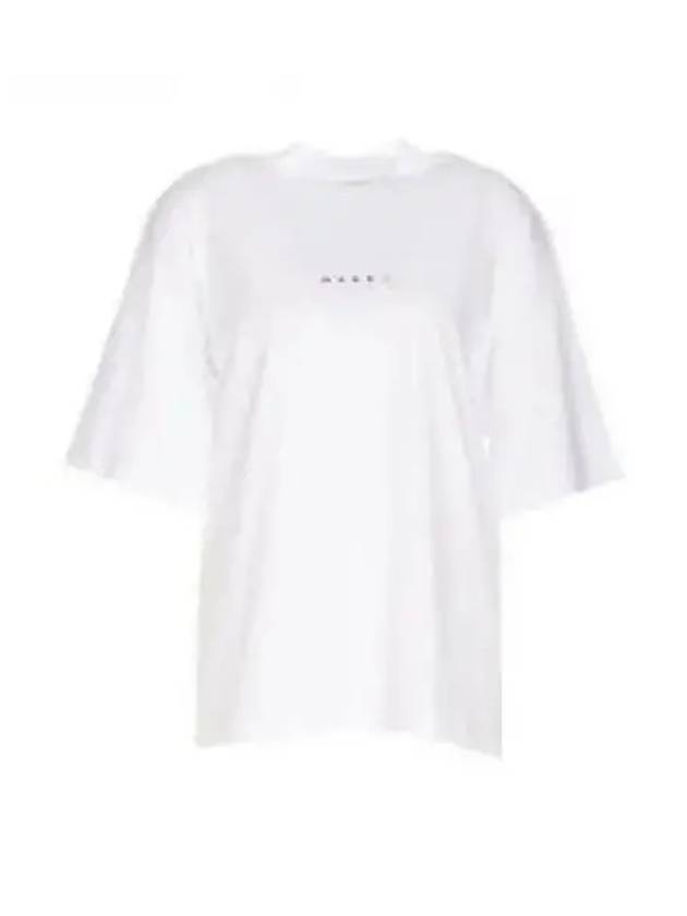 Logo Cotton Short Sleeve T-Shirt White - MARNI - BALAAN 2