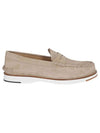 Men's Suede Loafers Beige - TOD'S - BALAAN.