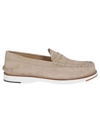 Men's Suede Loafers Beige - TOD'S - BALAAN 1