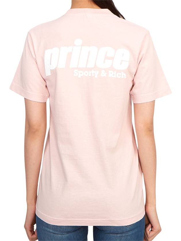 Logo Short Sleeve T-Shirt Pink - SPORTY & RICH - BALAAN 5