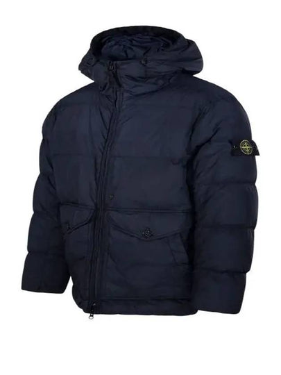 Crinkle Labs Hooded Down Jacket Navy 40723 V0020 - STONE ISLAND - BALAAN 2