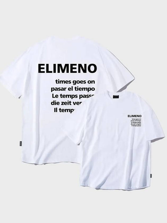 EL Times Overfit Short Sleeve Tee White - ELIMENO - BALAAN 1